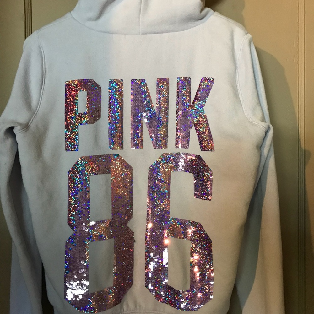 Victoria’s Secret pink  bling hood fur line hood